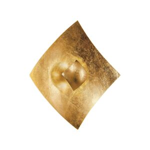 Nástenné svetlo Quadrangolo lístkové zlato 50x50cm