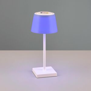 Stolová LED lampa Sanchez, RGBW a stmievač, biela