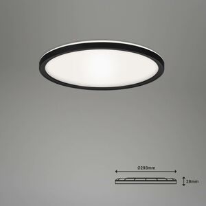LED svetlo Slim S čierna stmievateľné CCT Ø 29 cm
