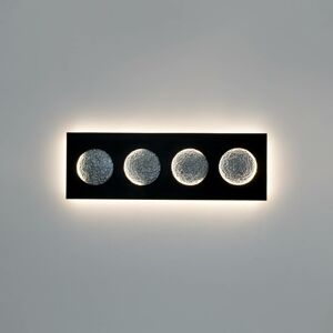 LED svetlo Fasi Della Luna, čierna/strieborná