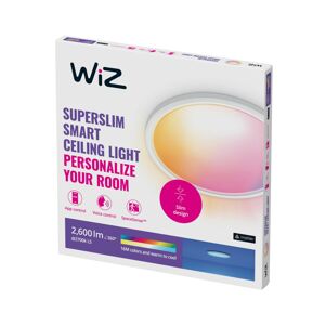 WiZ SuperSlim stropné LED svetlo RGBW Ø 42cm biela