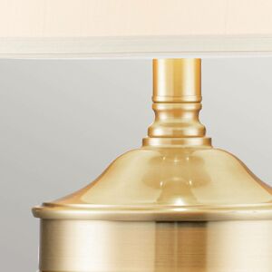Textilná stolová lampa Dennison 1 brúsená mosadz