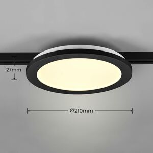 Stropné LED svetlo Camillus DUOline Ø 26 cm čierna