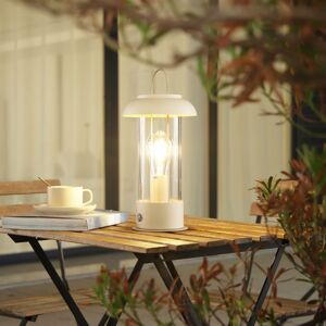Nabíjacia stolová lampa Lindby LED Yvette, béžová, IP44