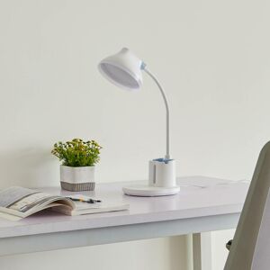 Lindby Zephyra stolová LED lampa, CCT, 8W, biela