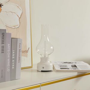 Lindby Maxentius LED lampa, krémová/číra, batérie