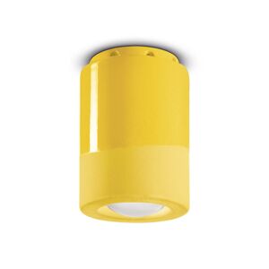 PI stropné svietidlo, valcové, Ø 8,5 cm, žlté