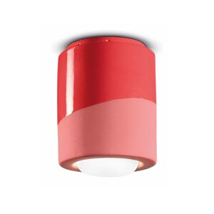 PI stropné svietidlo, valcové, Ø 12,5 cm, červené