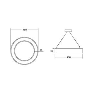 BRUMBERG Biro Circle Ring5 direct CCT DALI, Ø 45 cm, čierna