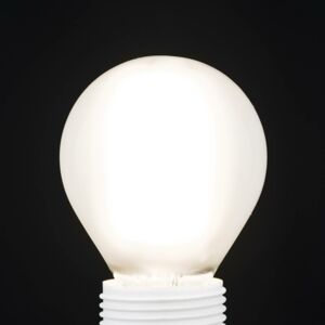 LED žiarovka, E27 G45, matná, 6W, 827, 720 lm, stmievateľná