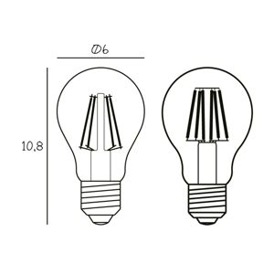 Ľubovoľná LED žiarovka, E27 Ø 6 cm 3,5 W 2 200 K stmievateľná