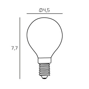LED žiarovka ľubovoľná, E14 matná 2,5 W 2 700 K stmievateľná