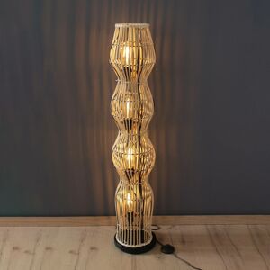 Bambusová podlahová lampa, prírodná