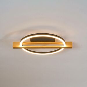 LED stropné svietidlo Tovak, borovica, dĺžka 39 cm, drevo