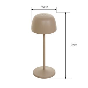 Nabíjateľná stolová lampa Lindby Arietty LED, pieskovo béžová, sada 2 ks