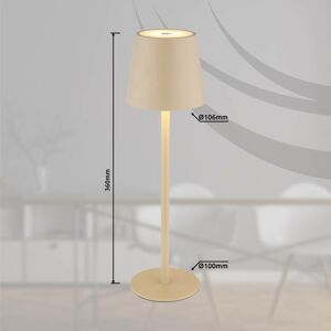 LED dobíjacia stolová lampa Vannie, piesková farba Výška 36 cm, CCT