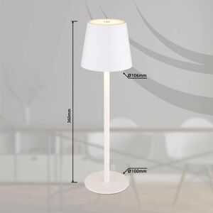 LED dobíjacia stolová lampa Vannie, biela, výška 36 cm, CCT