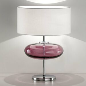 Ailati Stolná lampa Show Elisse 62cm prvok zo skla ružový