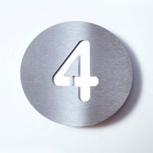 Číslo domu Round z ušľachtilej ocele – 4