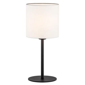 Textilná stolová lampa Harris, čierna, biela