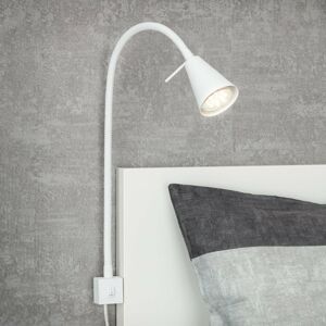 LED nástenná lampa 2080, montáž na posteľ, biela