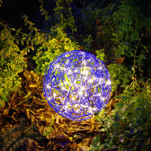 LED 3D dizajnová guľa Galax Fun, Ø 30 cm, modrá