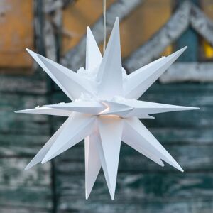 Dekoračná LED hviezda, 18-cípa, Ø 25 cm, biela
