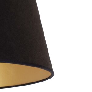 Tienidlo na lampu Cone výška 22,5 cm, čierna/zlatá