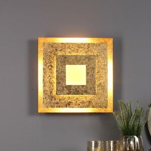 Nástenné LED svietidlo Window, 32 x 32 cm, zlaté