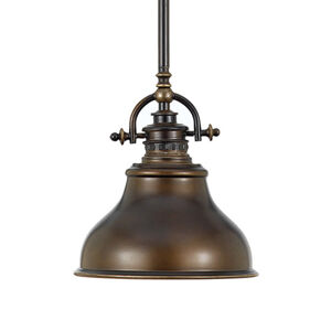 Závesná lampa Emery priemyselný štýl bronz Ø 20,3