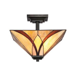 Stropné svietidlo Asheville dizajn Tiffany 30,5 cm