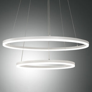 Závesné LED svietidlo Giotto, 2-plameňové, biele