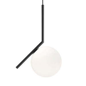 FLOS IC S1 Designer závesná lampa, čierna Ø 20 cm