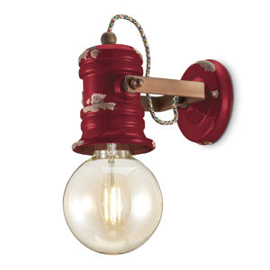 Nástenné svetlo C1843 v dizajne vintage, červené
