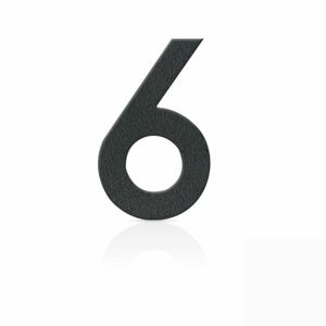 Čísla domu ušľachtilá oceľ číslica 6 sivá