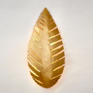 Nástenné svietidlo Pietro v tvare listov, zlatá