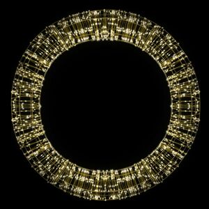 Vianočný LED veniec zlatá, 2 000 diód LED, Ø 75 cm