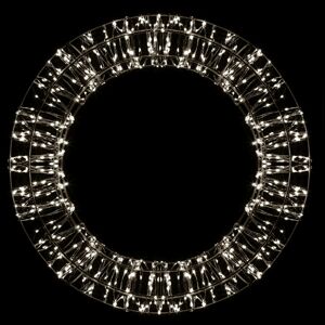 Vianočný LED veniec, čierna, 800 diód LED, Ø 50 cm