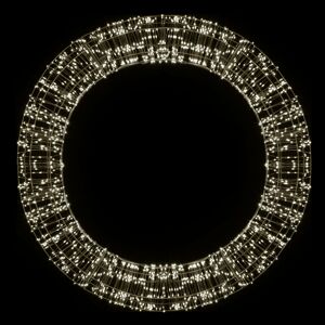 Vianočný LED veniec, čierna, 2000 diód LED, Ø 75cm