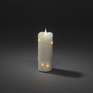 Vosková LED sviečka krém jantár 12,7cm
