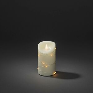 LED sviečka krémová farba svetla jantárová 13 cm