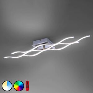 Stropné LED svetlo LOLAsmart Wave 3-pl., oceľ
