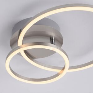 Stropné LED svetlo Ivanka, dva kruhy