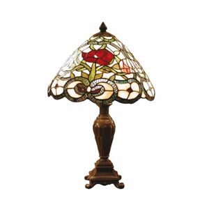 Flora – klasická stolná lampa v štýle Tiffany