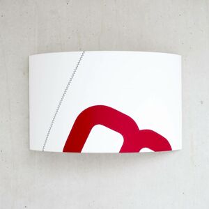 Nástenné svetlo Heimathafen plachta, biela/červená