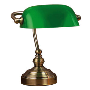 Stolná lampa Bankers, výška 25 cm zelená