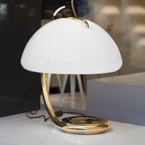 Martinelli Luce Serpente – stolná lampa, zlatá