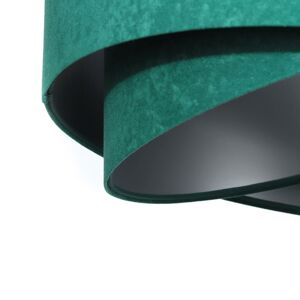Závesná lampa Vivien, dvojfarebná zelená/ striebro