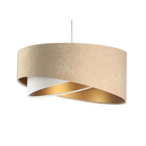 Závesná lampa Vivien 3-farebná krémová/biela/zlatá