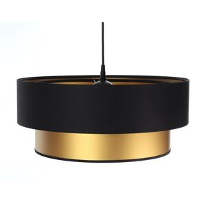 Závesná lampa Dorina, čierna/zlatá, Ø 50 cm